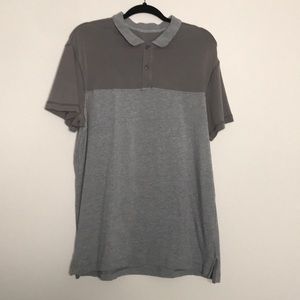 Men’s gray lulu lemon short sleeve collar/polo